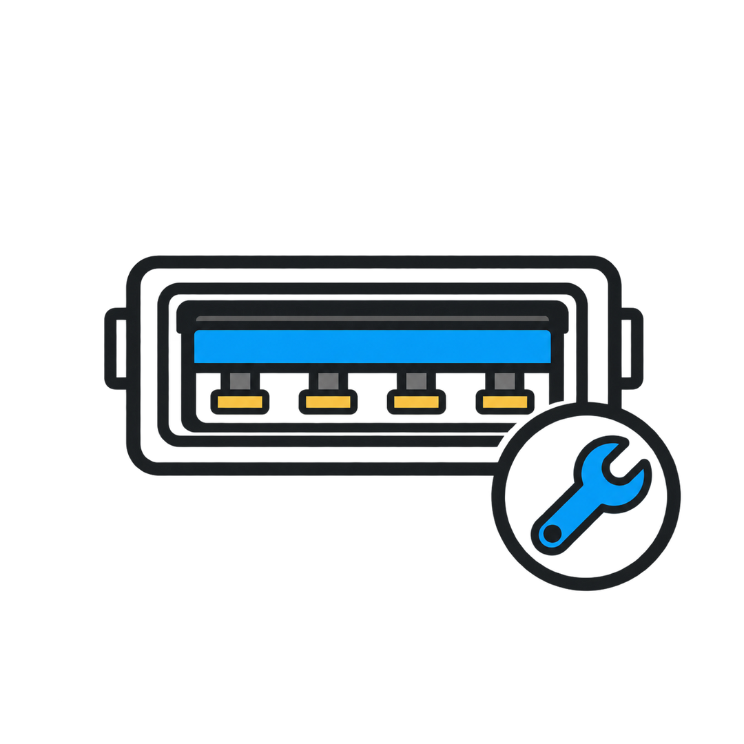 USB port repair icon