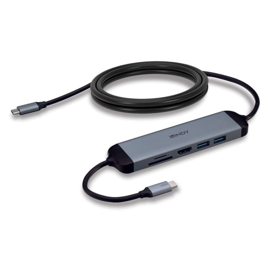 Lindy DST - Micro 140 Laptop Docking Station with USB - C, 1x 4K HDMI and Pass - Through Charging