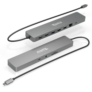 Plugable USBC - 11IN1E 11 in 1 Portable USB - C Ethernet Docking Station